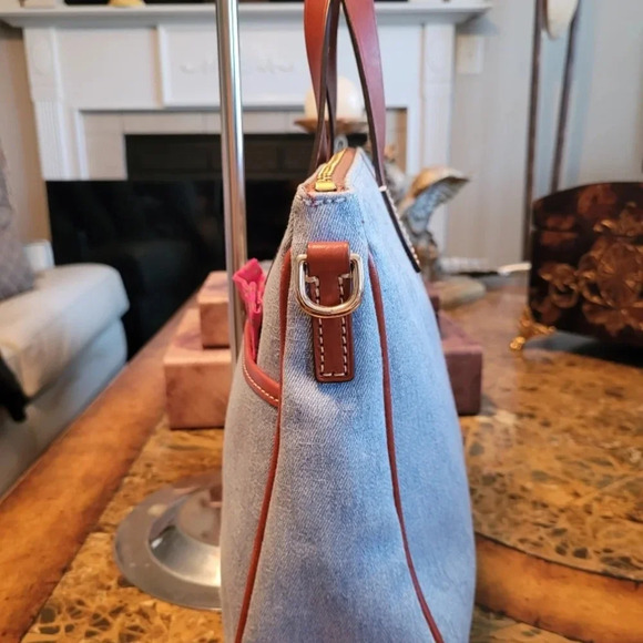 Dooney & Bourke Blue Denim Tote Bag - Picture 3 of 10